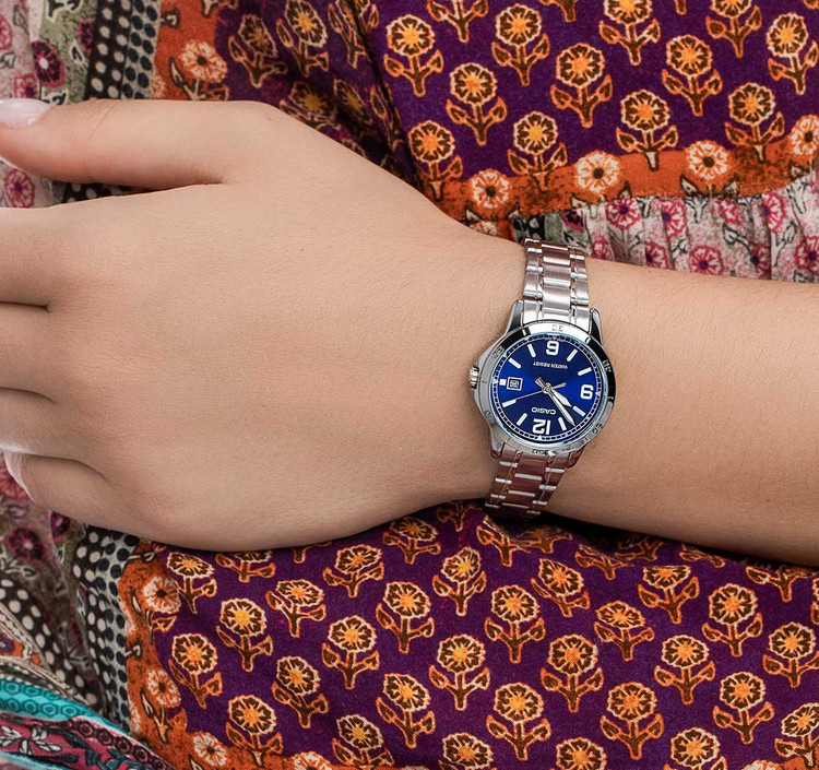 ساعت کاسیو زنانه استیل LTP-V004D-2B